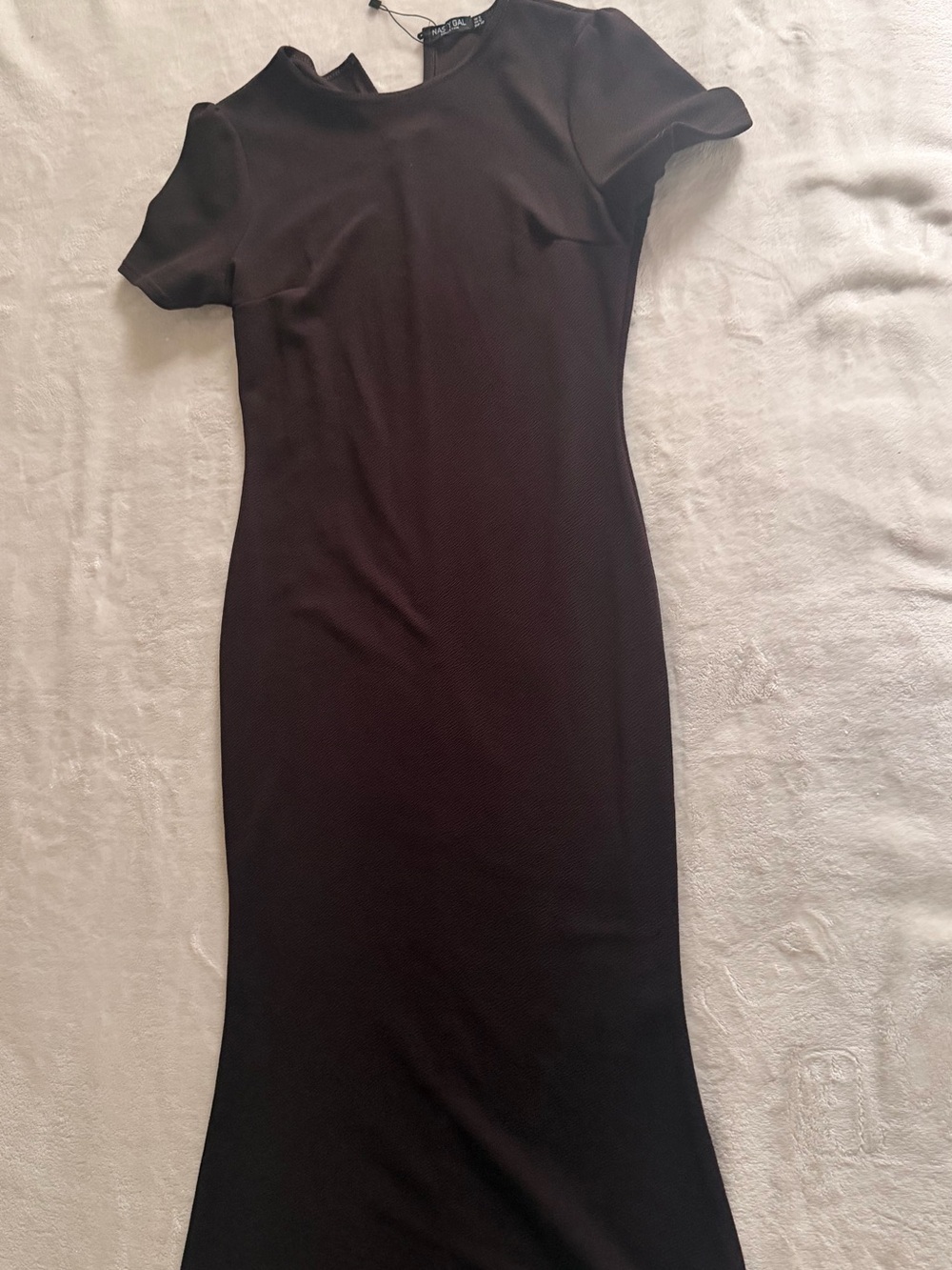 Nasty Gal Chocolate Brown Maxi Dress | Minimal Elegant Bodycon | Never Worn